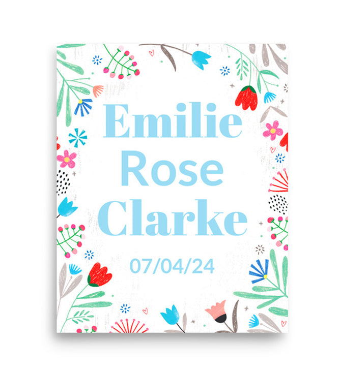 Personalised Floral Print