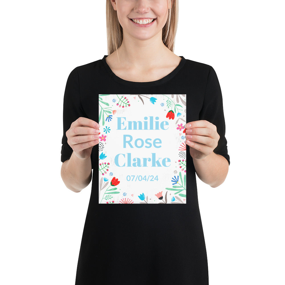 Personalised Floral Print